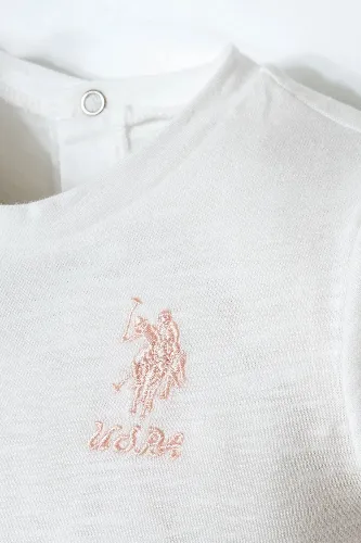 Resim U.S. Polo Assn Bebek Kız Bebek Şort Takım USB2987