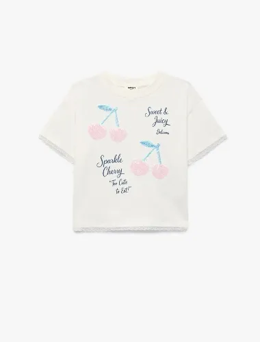 Resim Koton Kız Çocuk T-shirt 6SKG10551AK