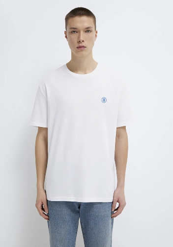 Resim Mavi Logo Nakışlı Erkek T-Shirt M067074-620