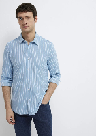 Resim Mavi Erkek Uzun Kol Gömlek M0211404-91579