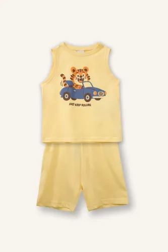 Resim Defacto Erkek Bebek Şort Takım G8328A5/YL296