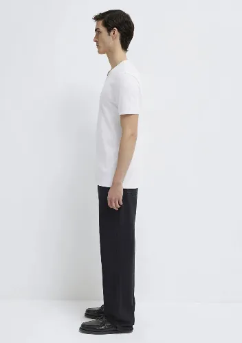 Resim Mavi V Yaka Erkek T-Shirt M063748-620