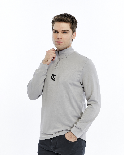 Resim Paul&More Yarım Fermuar Erkek Sweat 200 Yarım Fermuar