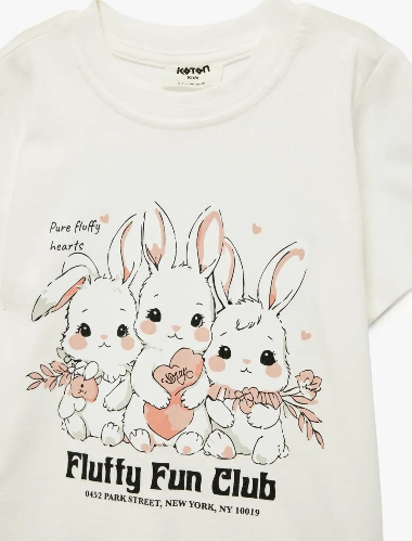 Resim Koton Kız Çocuk T-shirt 6SKG10242AK