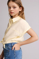 Resim Defacto Kız Çocuk Kısa Kol Gömlek H1519A8/YL496