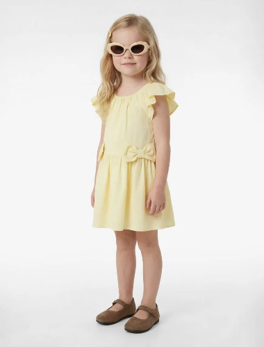 Resim Koton Kız Bebek Elbise 6SMG80040AW