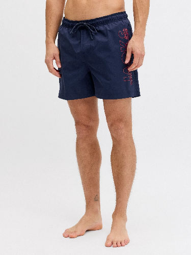 Resim Jack & Jones Jpstmauı Wave Logo Swım Shorts Reg Sn Erkek Deniz Şortu 12291391