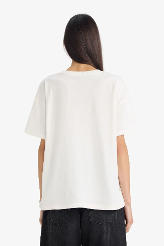 Resim Defacto Kadın T-shirt E4935AX/WT32