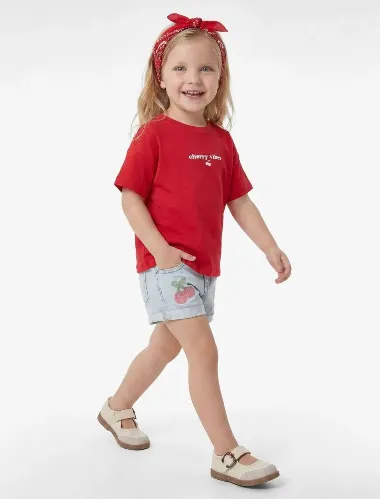 Resim Koton Kız Bebek T-shirt 6SMG10172AK
