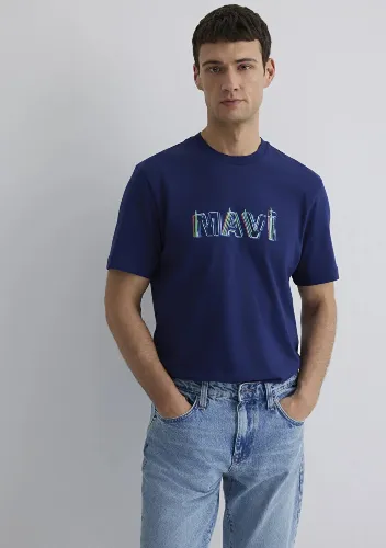 Resim Mavi Erkek T-shirt M0612587-70496