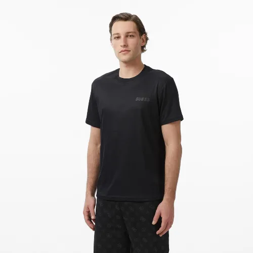 Resim Guess Athleisure  Erkek  T-shirt Z6GI05K2846-JBLK Romolo Cn Ss T-Shırt