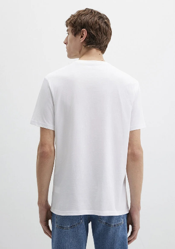 Resim Mavi Miav Baskılı Erkek T-Shirt M067153-620