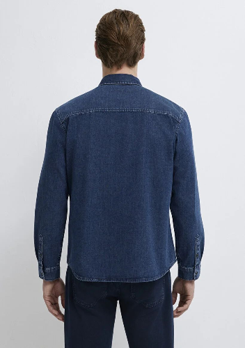 Resim Mavi Eric Erkek Jean Gömlek M0211504-91348