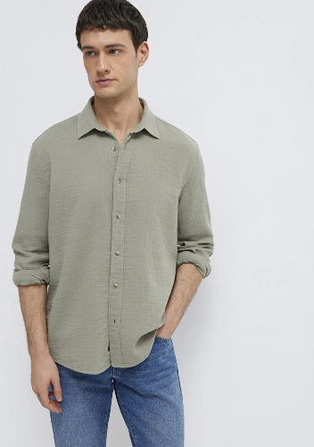 Resim Mavi Erkek Uzun Kol Gömlek M0211518-71484