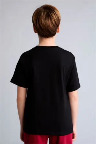 Resim Defacto Erkek Çocuk T-shirt H7790A8/BK81