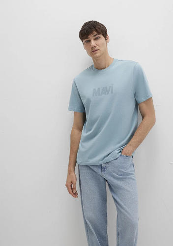 Resim Mavi Erkek T-shirt M0612896-70838