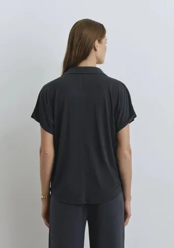 Resim Mavi Kısa Kol Kadın T-Shirt M168081-900