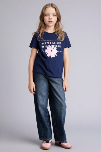 Resim Defacto Kız Çocuk T-shirt G1764A8/NV248