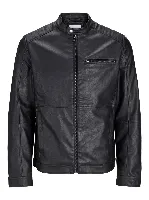 Resim Jack & Jones Jjedylan Pu Bıker Jacket Noos Erkek Deri Mont  ve Ceket 12261196