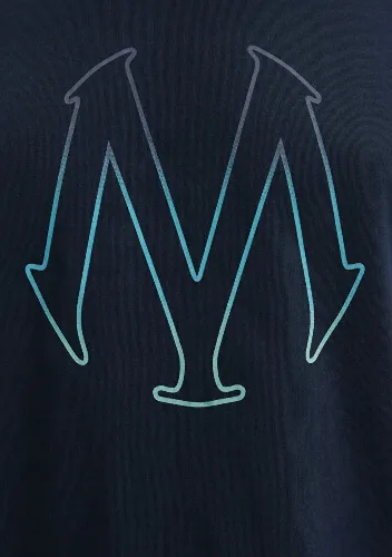 Resim Mavi Baskılı Erkek T-Shirt M0610635-70490
