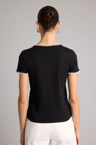 Resim Defacto Kadın T-shirt F9831AX/BK81