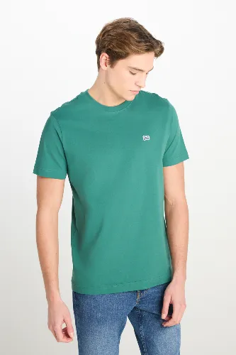 Resim Lee Erkek T-shirt ML60UFQG26 Bisiklet Yaka