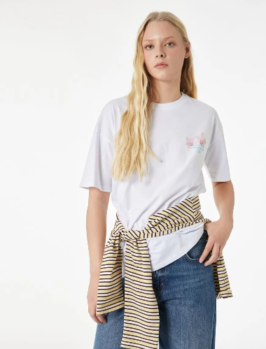 Resim Koton Kadın T-shirt 6SAL10050IK