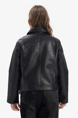 Resim Defacto Kız Çocuk Deri Mont F8742A8/BK27