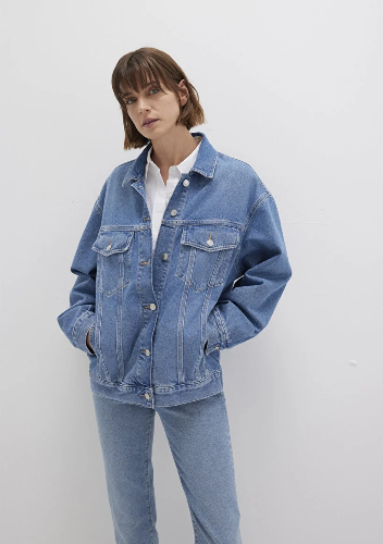 Resim Mavi Luna Mid Kadın Jean Ceket M1110177-90545