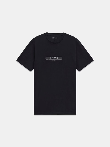 Resim Guess  Erkek  T-shirt M6RI17J1314-JBLK Ss Cn Logo Box Tee