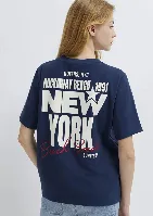 Resim Mavi Kadın T-shirt M1613893-70487