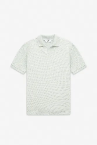 Resim Süvari Polo Yaka V Patlı T-shirt Sts1014000005