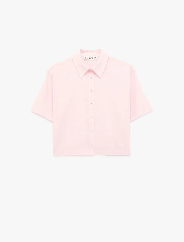 Resim Koton Kadın Kısa Kol Gömlek 6SAL60004IW