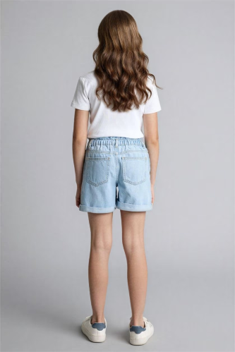 Resim Defacto Kız Çocuk Kot&Kanvas Şort B8113A8/NM63
