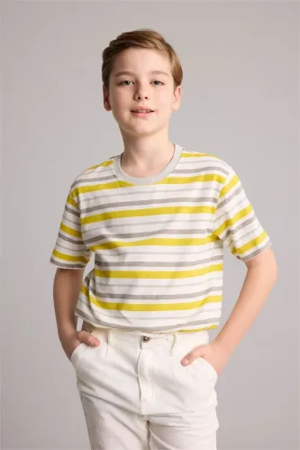 Resim Defacto Erkek Çocuk T-shirt H7908A8/YL511