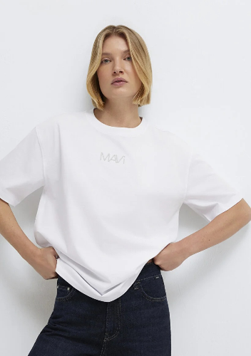 Resim Mavi Kadın T-shirt M1613884-620