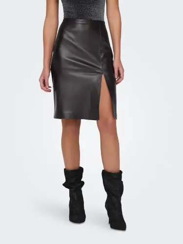 Resim Only Onlolıne Faux Leather Skırt Otw Noos Kadın Etek 15315998