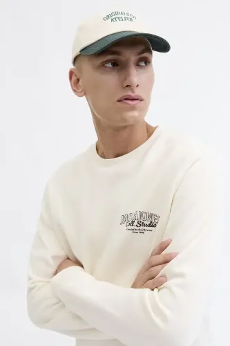 Resim Jack & Jones Jjmakoto Sweat Crew Neck Erkek Sweat 12278601