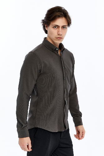 Resim Paul&More Yaka Düğmeli Ön Fitil Gömlek 70085