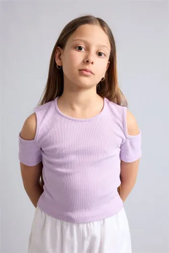 Resim Defacto Kız Çocuk T-shirt H7241A8/PR143