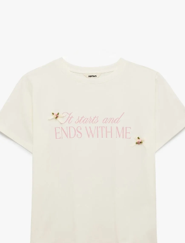 Resim Koton Kadın T-shirt 6SAK50003UK