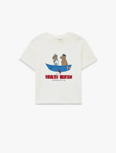 Resim Koton Erkek Bebek T-shirt 6SMB10201TK