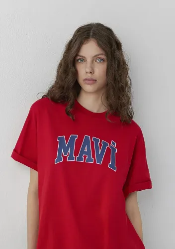Resim Mavi Kadın T-shirt M1600843-86417