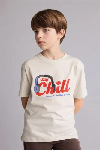 Resim Defacto Erkek Çocuk T-shirt G9965A8/GR503