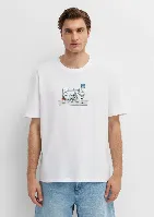 Resim Mavi Erkek T-shirt M0613350-620