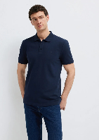 Resim Mavi Polo Yaka Erkek T-shirt M064946-70490