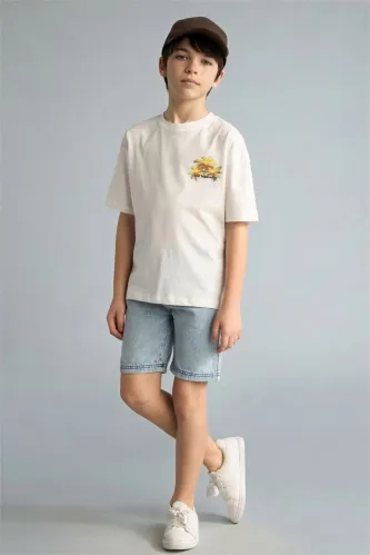 Resim Defacto Erkek Çocuk T-shirt H3489A8/ER105