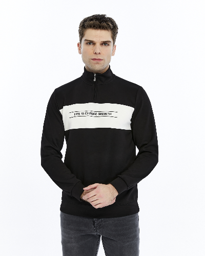 Resim Paul&More Yarım Fermuar Erkek Sweat 227 Parçalı Yarım Fermuarlı