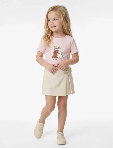 Resim Koton Kız Bebek T-shirt 6SMG10187AK