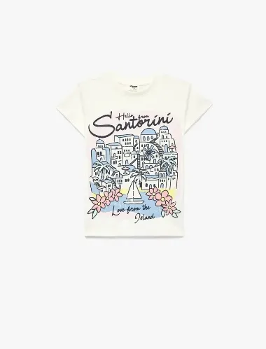 Resim Koton Kız Çocuk T-shirt 6SKG10336AK